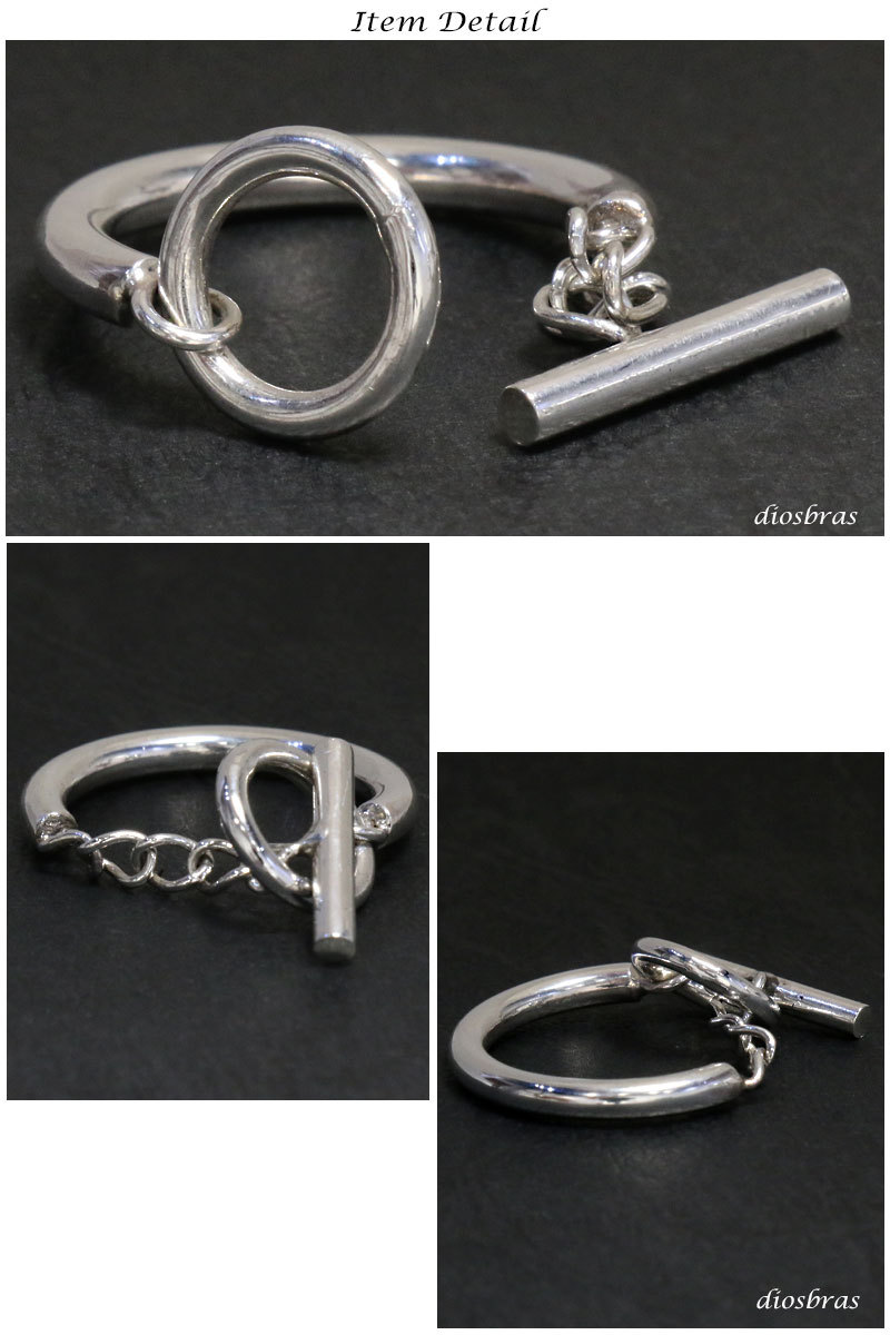 シルバー リング Tバー チェーン シルバーアクセサリー メンズ