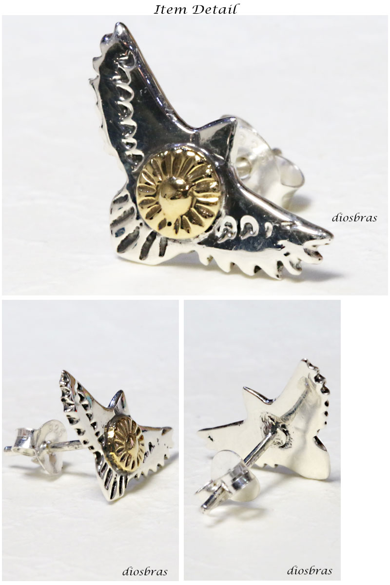 【再入荷】 イーグル フェザー羽根 メンズ ピアス シルバーピアス 片耳のみ アクセサリー