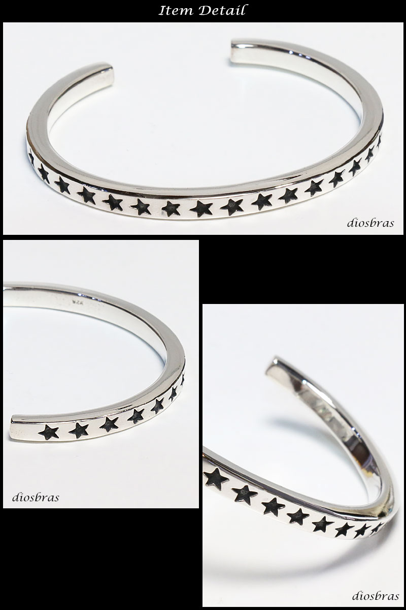 【203jewelry】ダイヤモンド星モチーフ　シルバーバングル 203jewelry】ダイヤモンド星モチーフ シルバーバングル - メルカリ