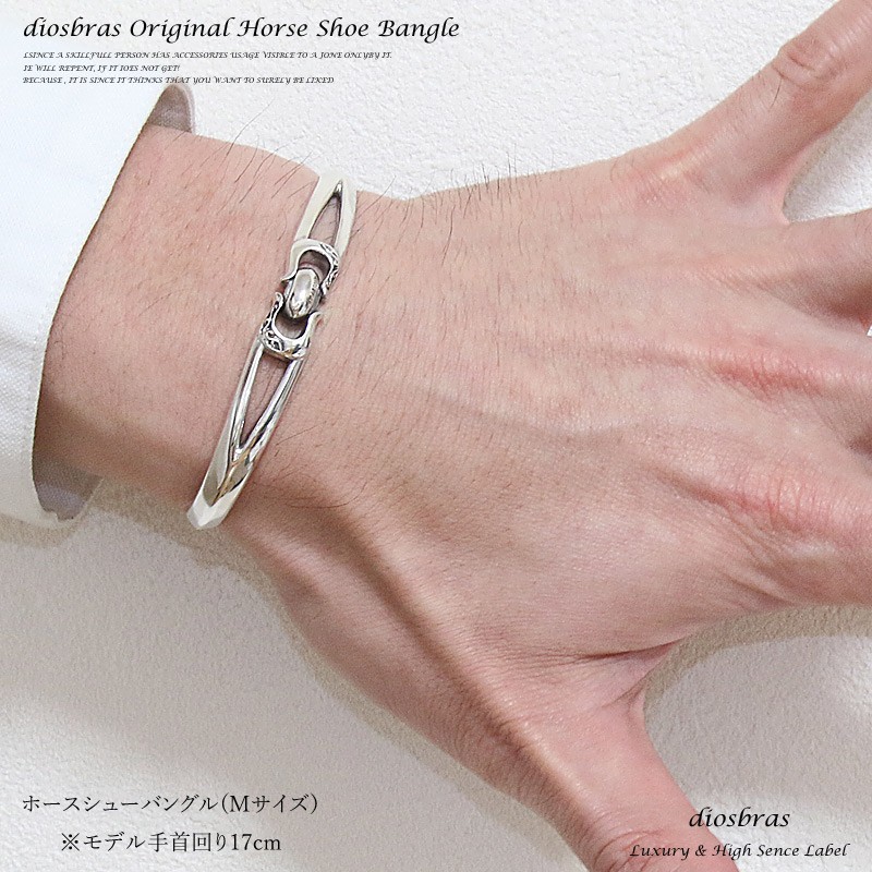 バングル アクセサリー メンズ シルバー ブレスレット 馬蹄