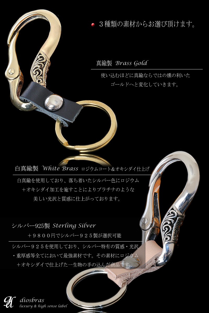 [Naked Wolfe]カラビナ シルバーキーホルダー Naked Wolfe]カラビナ シルバーキーホルダー
