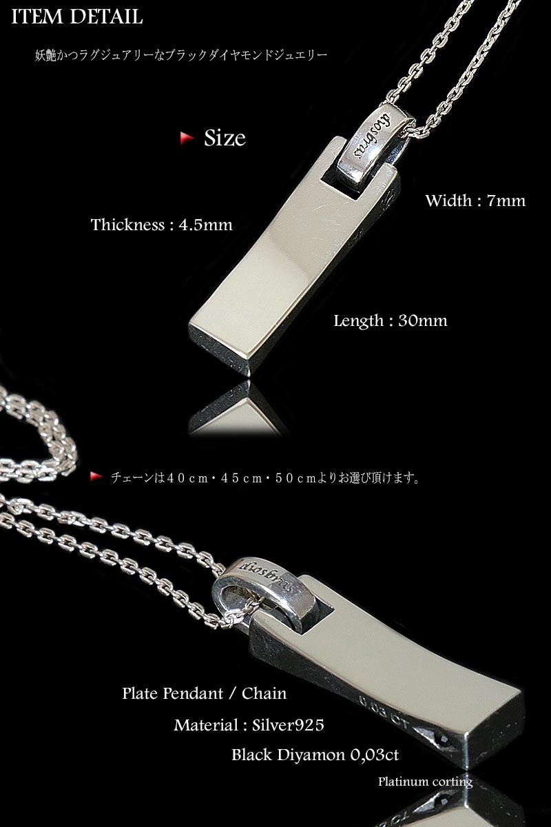 ブラックダイヤモンド ネックレス ブラック ダイヤモンド 0.03ct