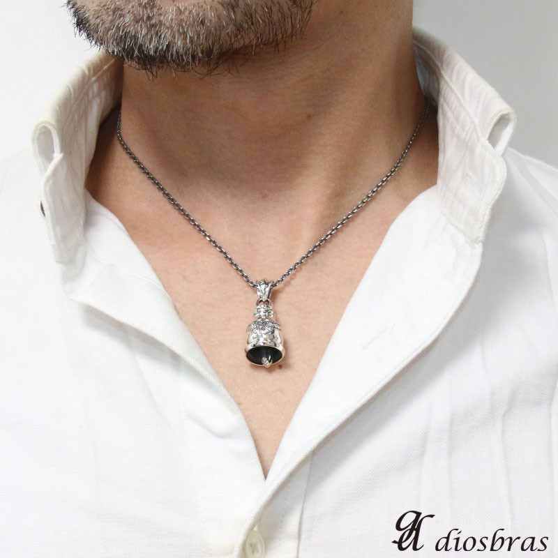 イーグル フェザー シルバー925 鈴 ベル バイカーベル ペンダント 羽根