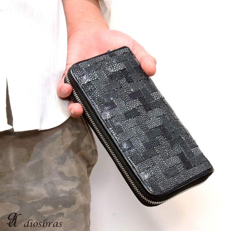 ラウンドファスナー イントレチャート スティングレイ 本革 エイ革