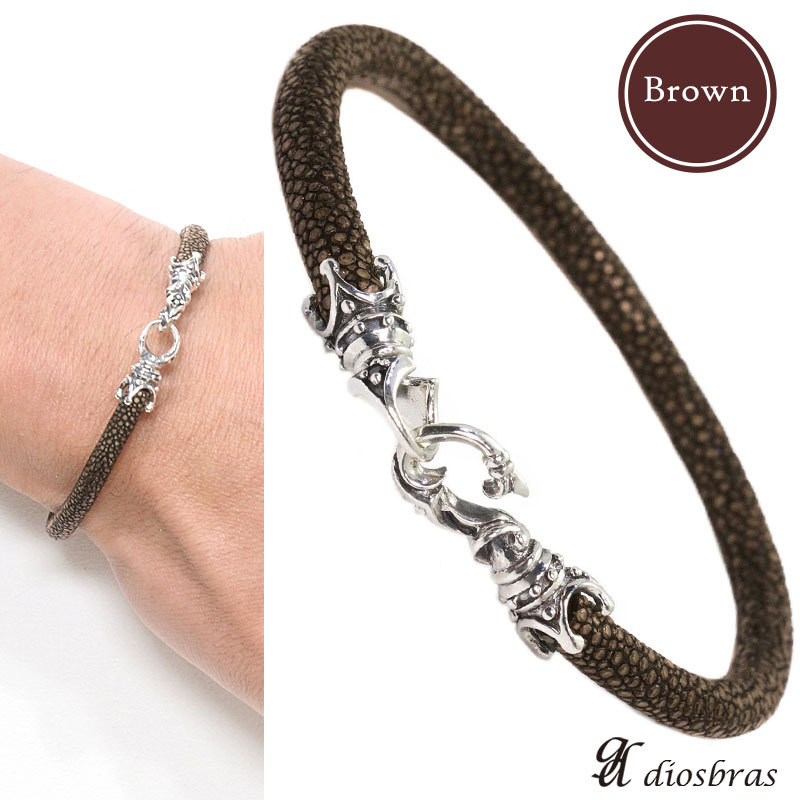 ブレスレット レザー ブレス スティングレイ ガルーシャ エイ革