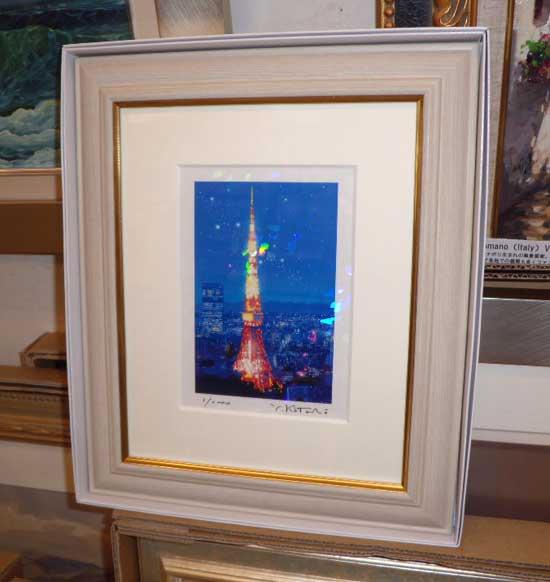絵画・額縁・版画・芳岡 ひでき・新品未使用・Tal &Ten・美術品・インテリア 当社限定版画）光の港町・横浜 クリスタル版画 インテリア 玄関