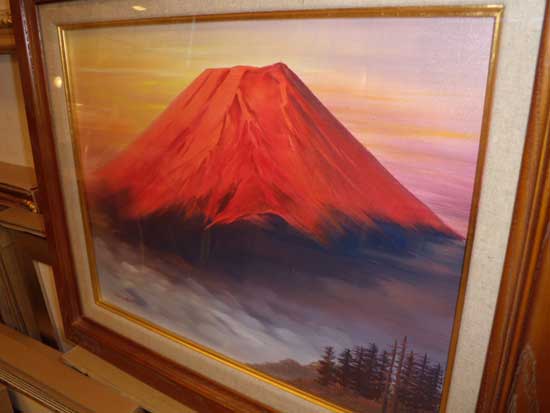 赤富士 森田浩二 絵画 6号油絵 インテリア 新築竣工開店