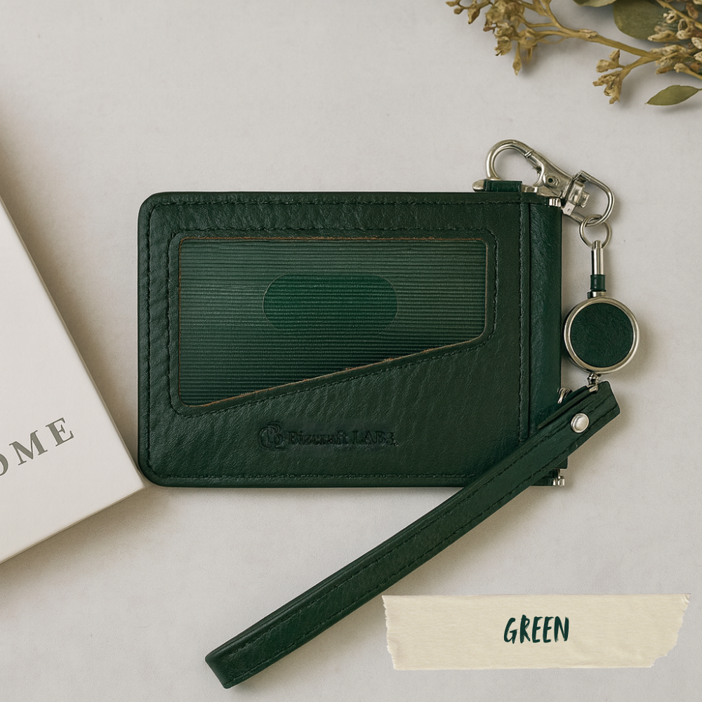 ストラップ付き 超お得！二つ折りカードケース 7枚収納 9色展開 ギフトBOX付 メンズ レディース 撥水レザー |  | 06