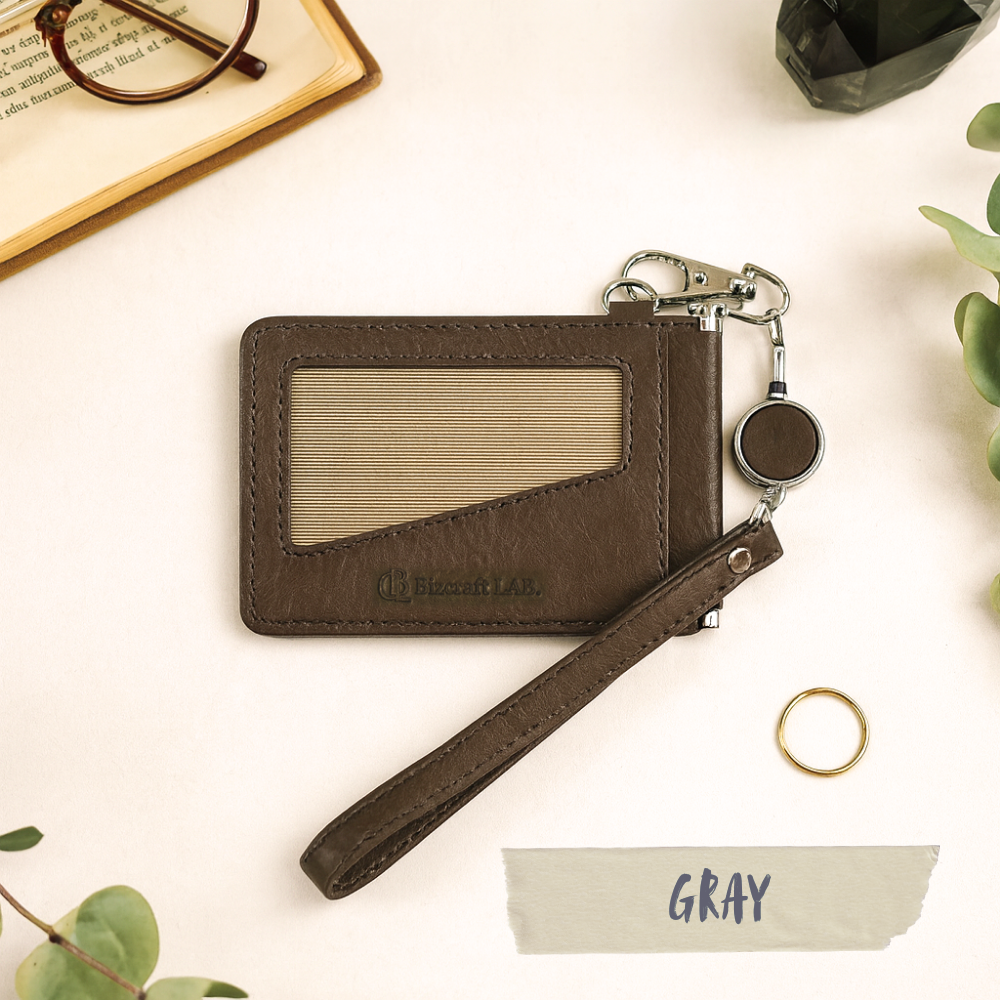 ストラップ付き 超お得！二つ折りカードケース 7枚収納 9色展開 ギフトBOX付 メンズ レディース 撥水レザー |  | 01