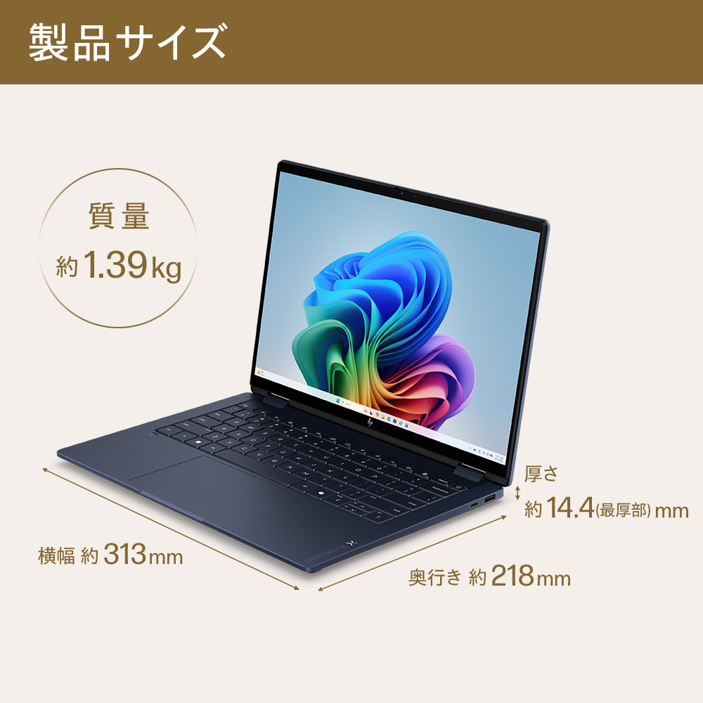 日本HP ノートパソコン 新品 HP OmniBook X Flip 14-Kb Core Ultra7
