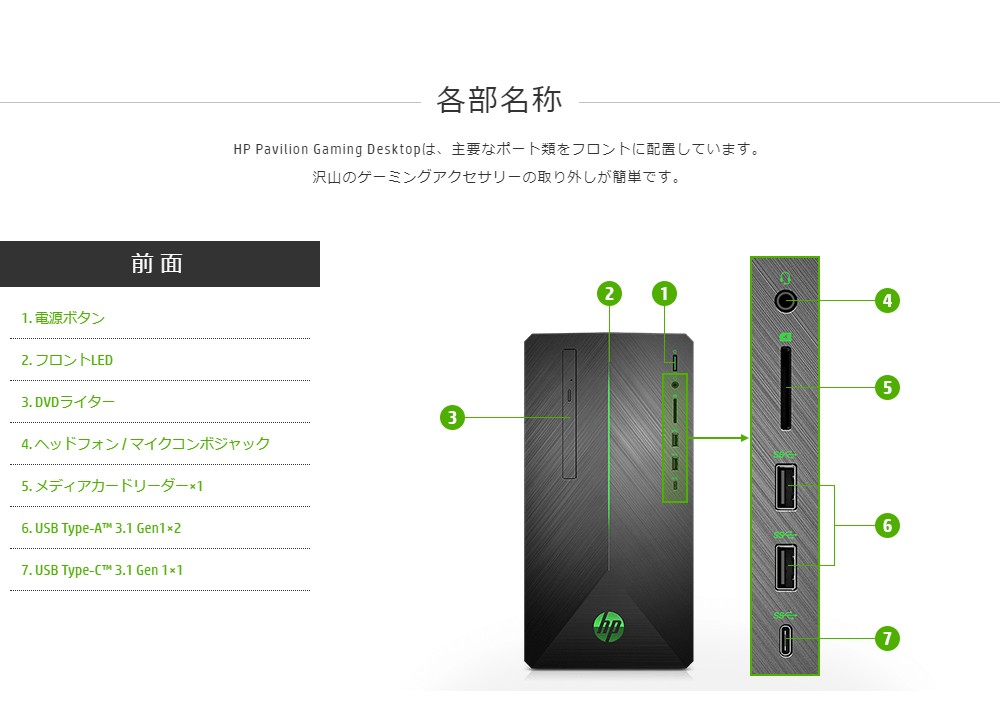 即納在庫 Core i7-9700 16GBメモリ 1TB HDD HP Pavilion Gaming