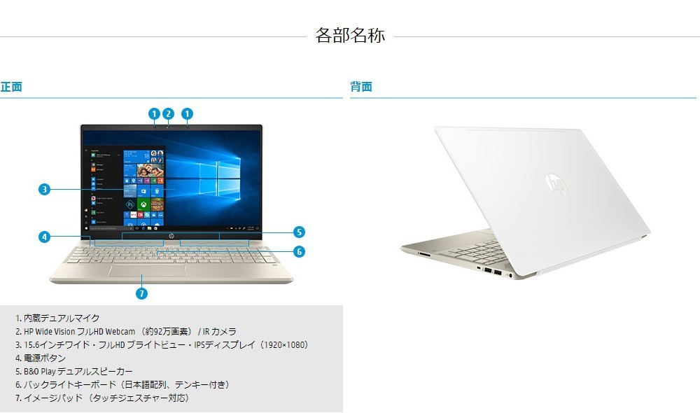 Ssd 16gbメモリ Core ノートパソコン 256gb Ips液晶 15 6型 Hdd 1tb Ips液晶 15 型番 4pc87pa gq ノートパソコン I5 Fhd Hp Pavilion Wps Office付 新品 18 8モデル Pv15 Cs00tu Wps Hp Directplus 店