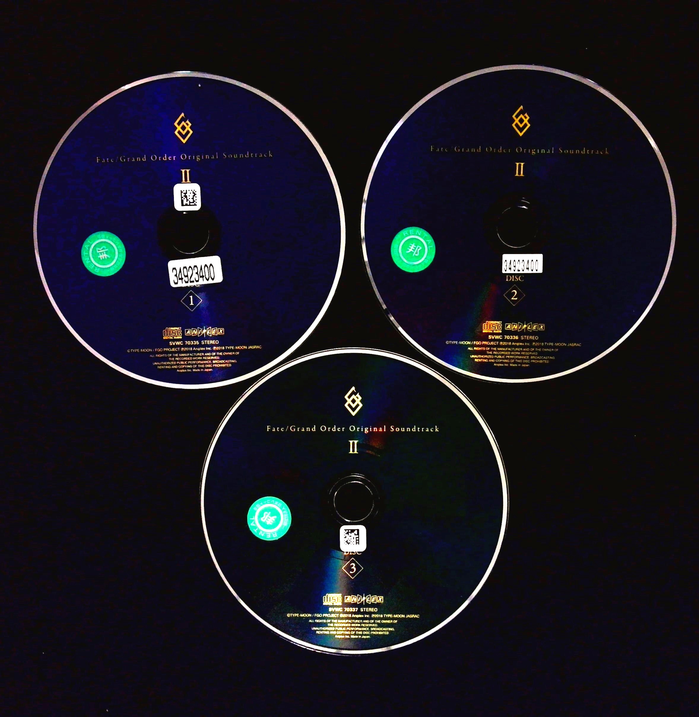 Fate/Grand Order Original Soundtrack II/Fate/Grand Order/3枚組