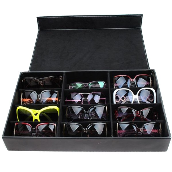 【90％OFF】 サングラス 収納 メガネ 収納ケース ディスプレイ めがね 収納ボックス 眼鏡ボックス 眼鏡ケース 最大収納本数 眼鏡 12本 コレクション