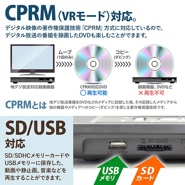 ポータブルDVDプレーヤー 車載 本体 13.3インチ 大画面 液晶 AC DC