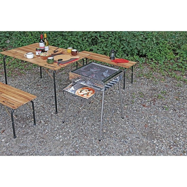 バーベキュー コンロ BBQコンロ 焚き火台 グリル テーブル 簡単 組立