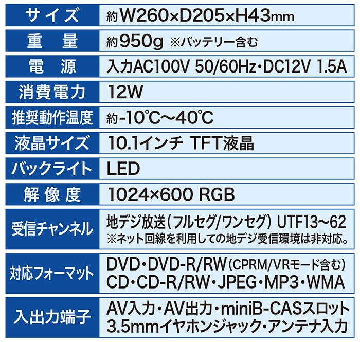 ポータブル DVDプレーヤー フルセグ 安い 車 ポータブルDVDプレーヤー