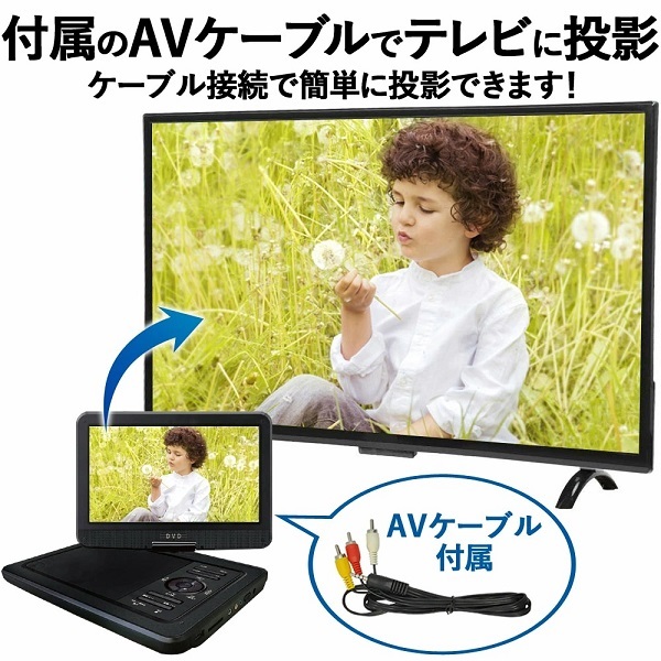 Dvdプレーヤー Dvd 車 ポータブル 車載モニター 車載プレーヤー 安い 子ども 10インチ 音楽 コンパクト ドライブ 3電源対応 録音 国際ブランド 折りたたみ