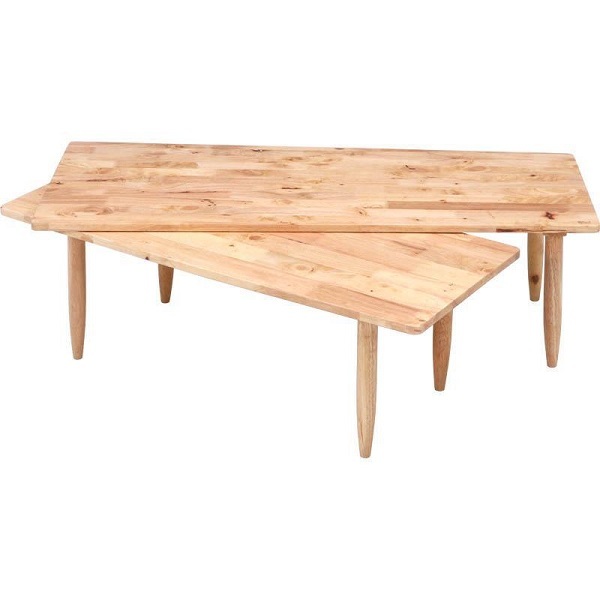センターテーブル 木製 l字 ツイン ローテーブル 天然木 おしゃれ 長方形 ロータイプ リビングテーブル 幅120 幅200 机 シンプル インテリア