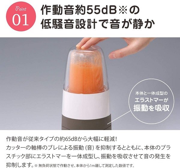 Iwatani ミキサー 氷対応 離乳食 静音 静か サイレント