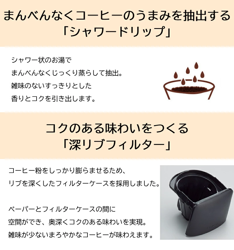 タイガー魔法瓶 タイガー コーヒーメーカー 水タンク 着脱式 コーヒー