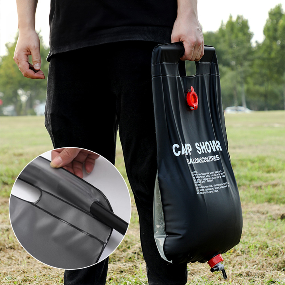 ポータブルシャワー 20L 手動 洗車 手動式 アウトドアシャワー