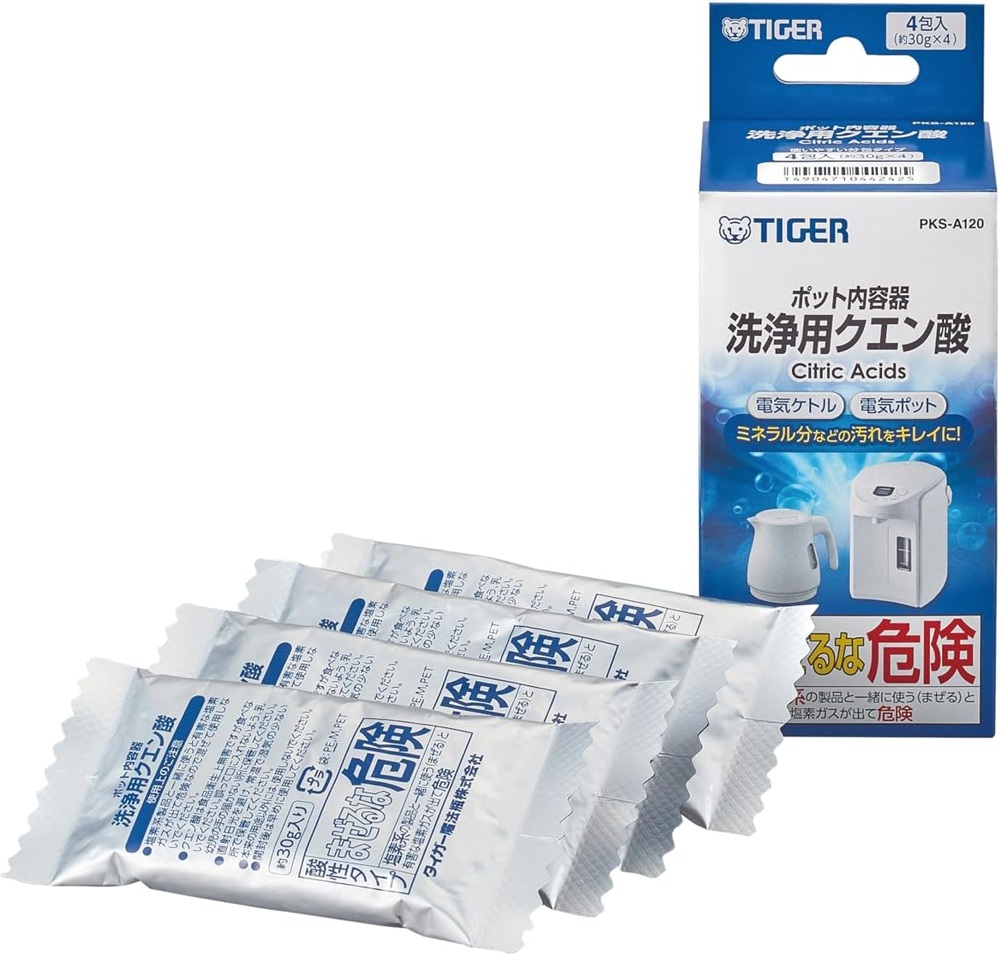 タイガー魔法瓶 電気ポット ケトル 洗浄剤 クエン酸 4包入 約30g×4包