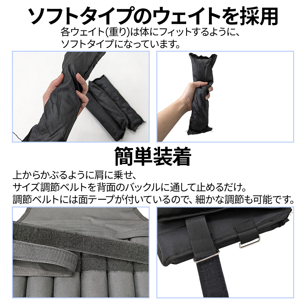 筋トレグッズ ウエイトベスト 10kg 重量可変タイプ ウエイトジャケット 重りベスト ウェイト ウエイト トレーニング ダイエット 筋トレ 筋トレ器具  アンクル : 000000140392 : Earth Wing - 通販 - Yahoo!ショッピング