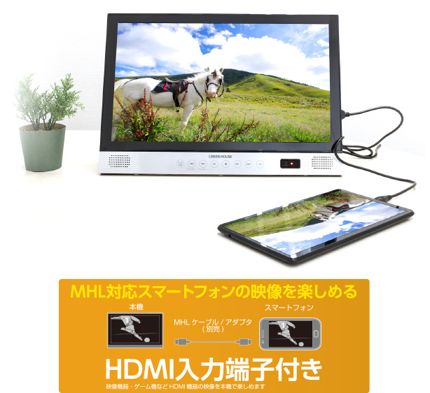 ポータブルdvdプレーヤー 14インチ ブルーレイ コンパクト