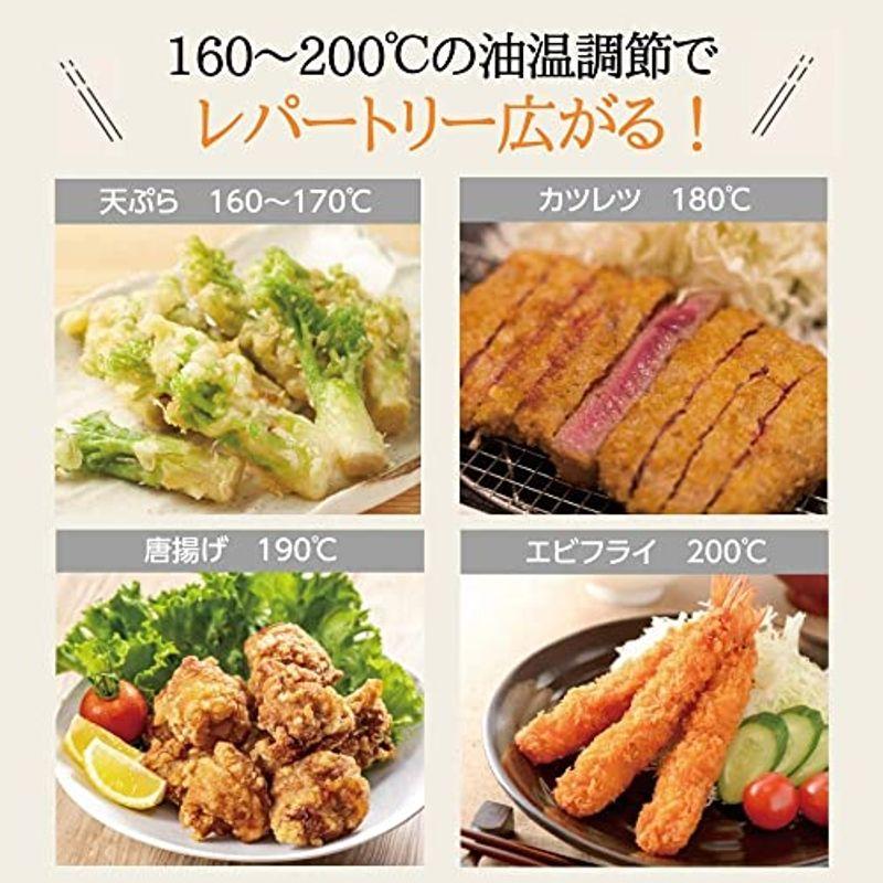 象印 電気フライヤー 1.0L あげあげ 蓋付き 卓上 家庭用 油温