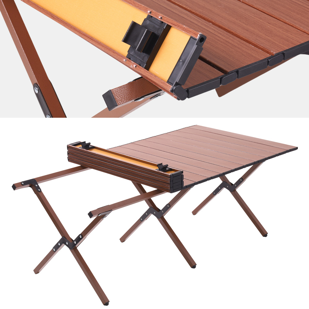 アウトドアテーブル 折りたたみ 木目 120cm 軽量 1〜4人用 120×45