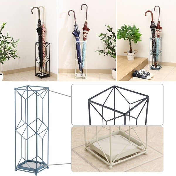 不二貿易（Fuji Boeki） 傘立て おしゃれ スリム 屋外 外置き 倒れない