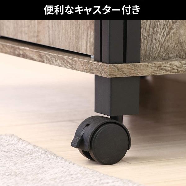 不二貿易（Fuji Boeki） レンジ台 幅60 木製 キャスター付き キッチン