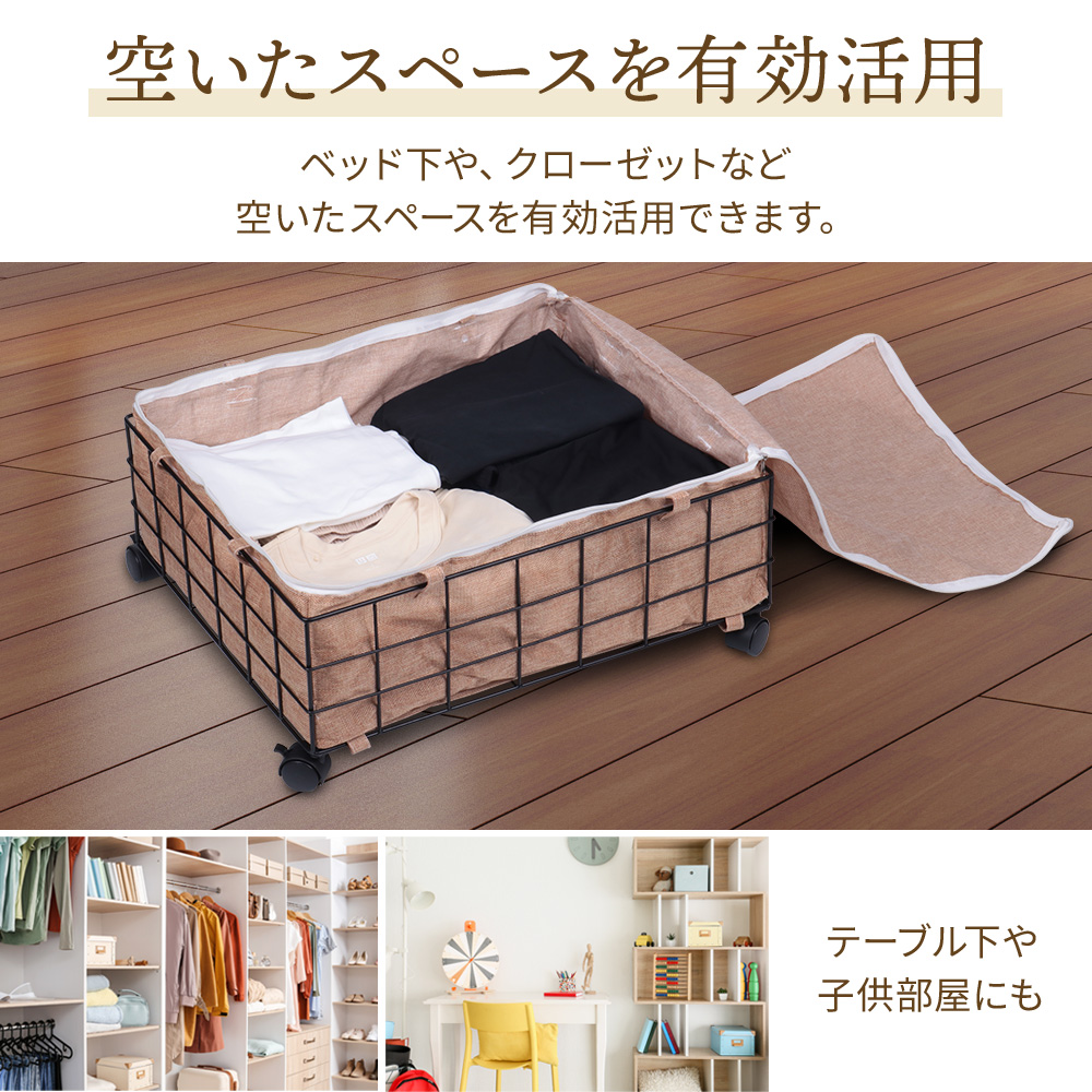 アン＆アンディ 木製ボックス トールペイント 収納 うさみみ キャスター付き アン＆アンディ 木製ボックス トールペイント 収納 うさみみ