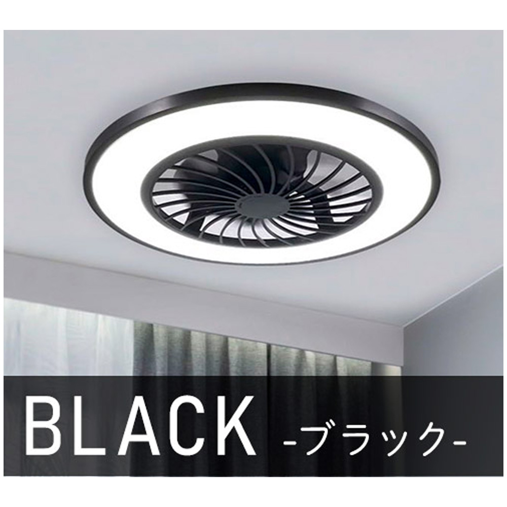 新品未使用 シーリングファンライト 10畳用 ブラック LED リモコン付属-