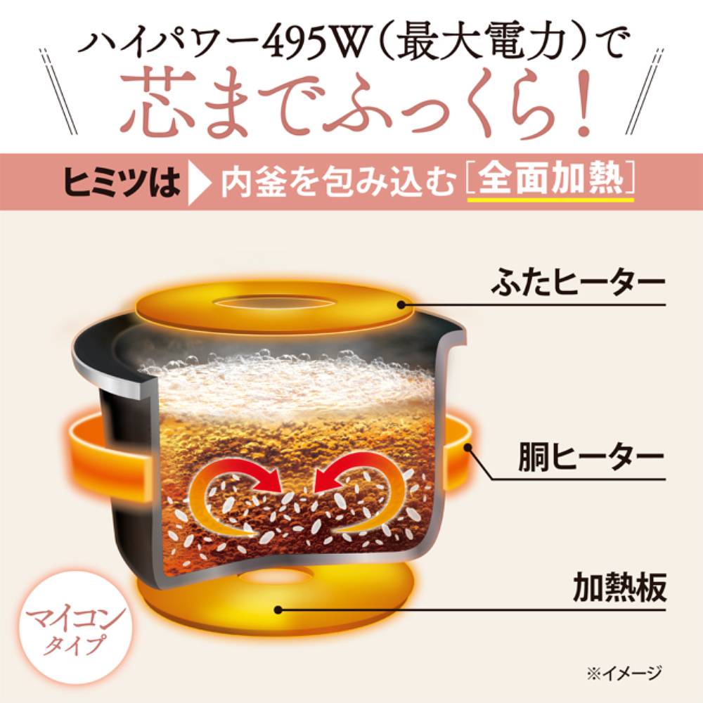 象印（ZOJIRUSHI） 炊飯器 3合炊き マイコン 一人暮らし 1合 2合 3合