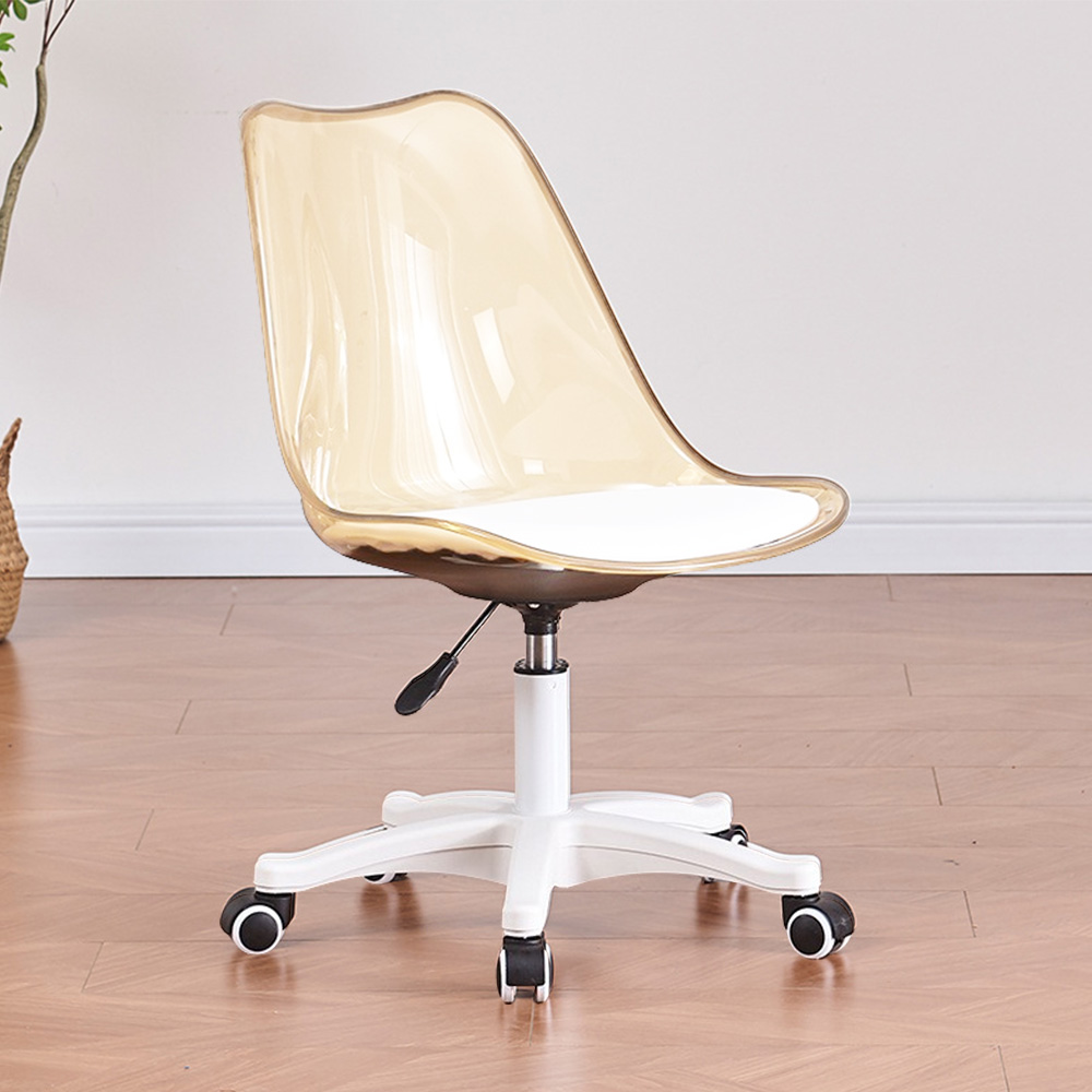 デスクチェア キャスター 昇降 椅子 おしゃれ 回転 透明 クリア 北欧
