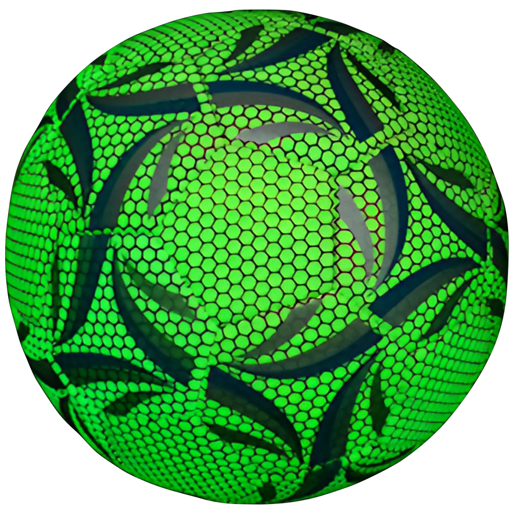 光るサッカーボール 4号 5号 クリスマス プレゼント 夜間 練習 蓄光 緑