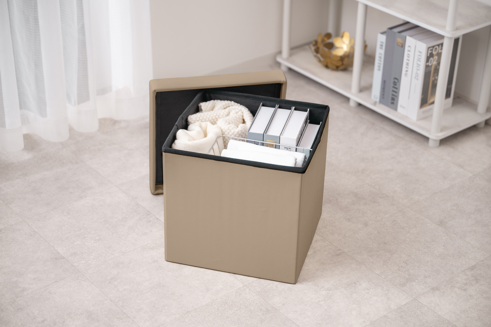 収納ボックス付きスツール　2点セット　収納BOX　ボックススツール　ハーレー 収納スツールボックス 収納スツール 折りたたみ 収納ボックス ベンチ