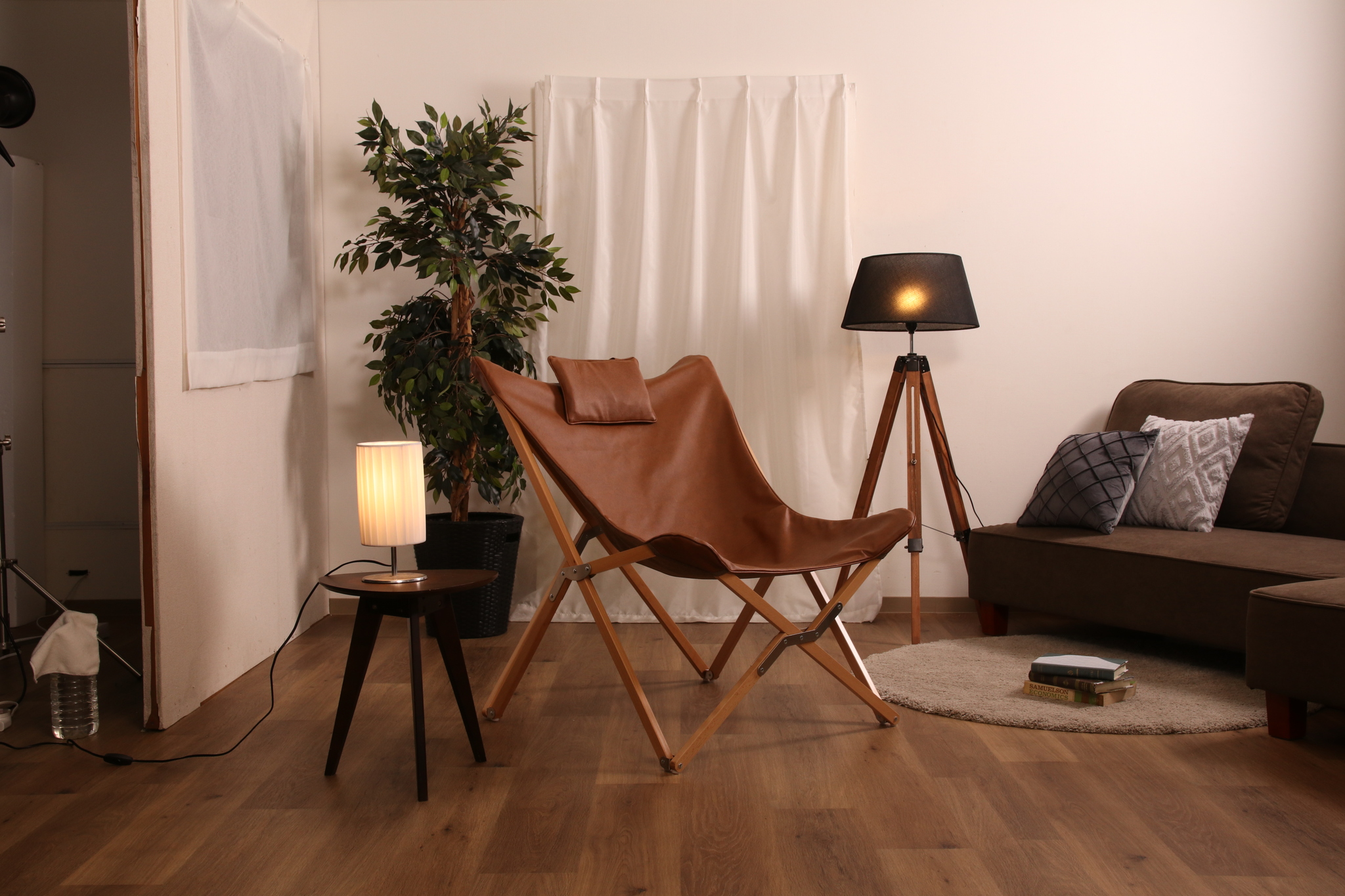 不二貿易（Fuji Boeki） ラウンジチェア ピロー 1人掛け 天然木 チェア