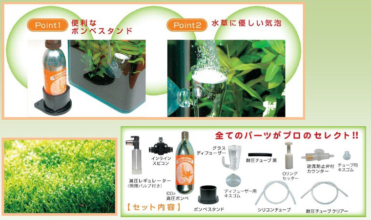 リキジャパン NEWオアシス CO2フルセット 水草育成