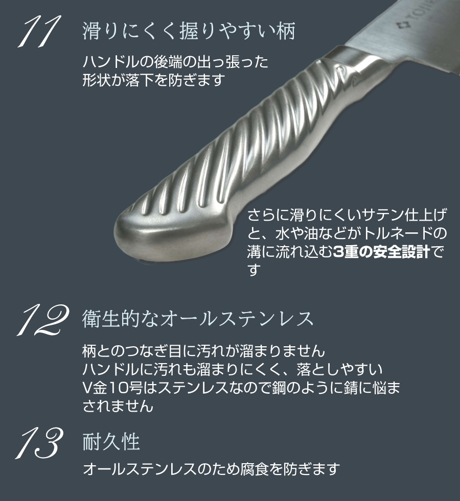 包丁 藤次郎 オールステンレス V金10号