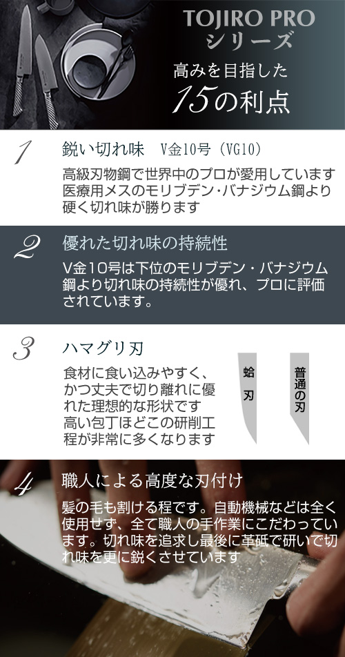 包丁　藤次郎　オールステンレス　V金10号