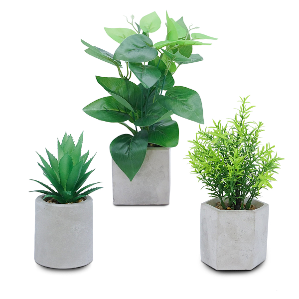 観葉植物 フェイクグリーン 3点セット ミニサイズ コンパクト リアル