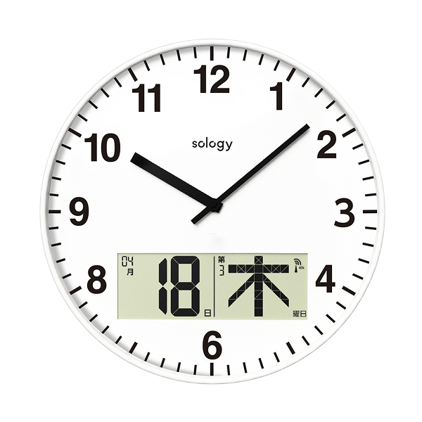 壁掛け時計 電波 おしゃれ 掛け時計 電波時計 日にち 曜日 日めくり