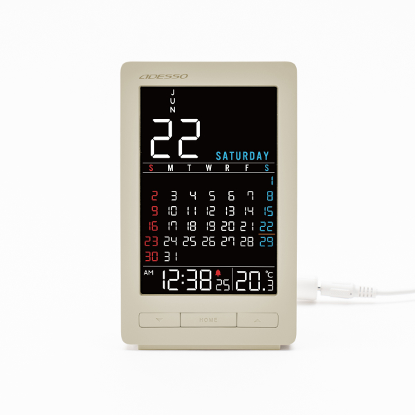 アデッソ（ADESSO） デジタルカレンダー カラー マンスリー カレンダー