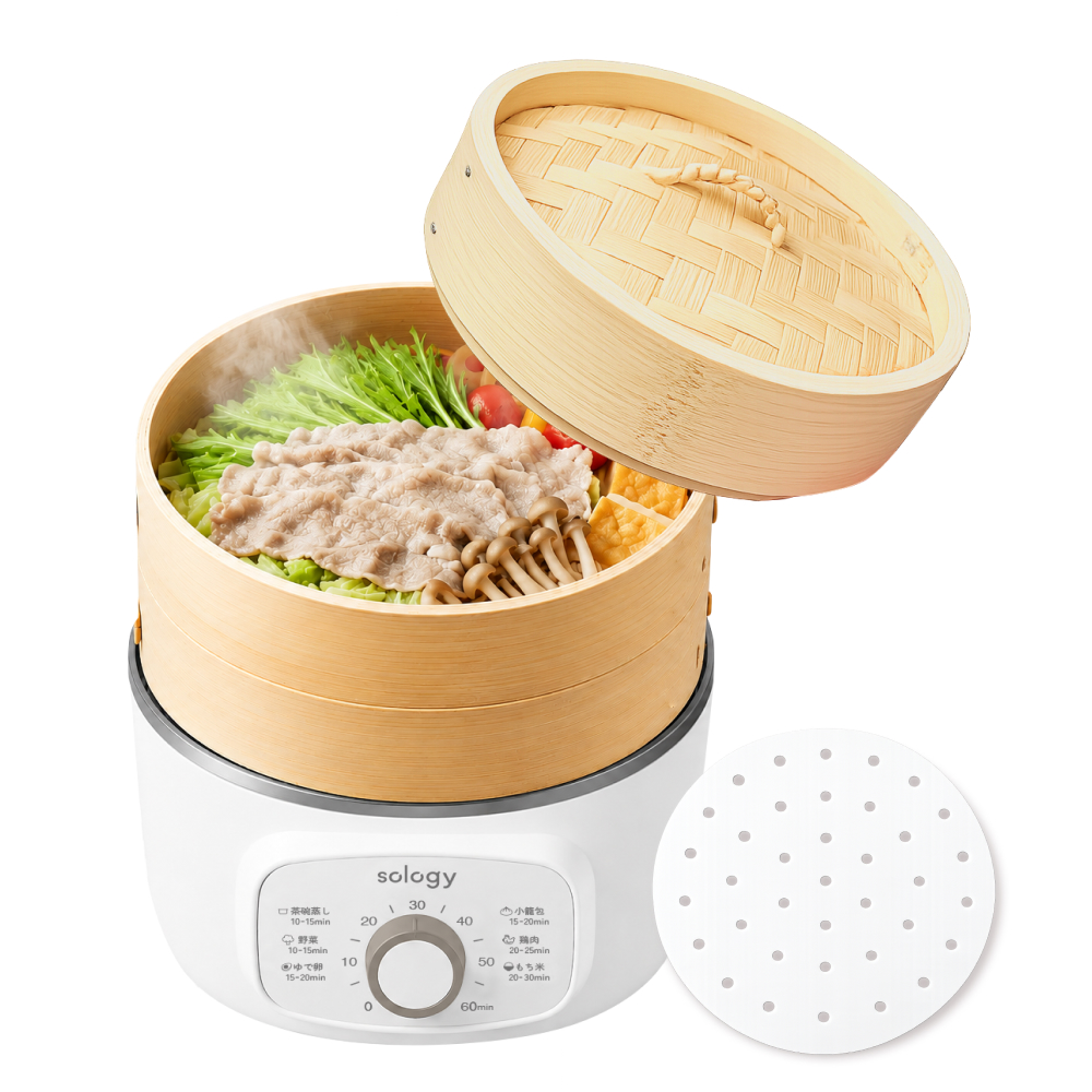 電気蒸し器 電気せいろ まかせいろ 15cm スチームクッカー フード