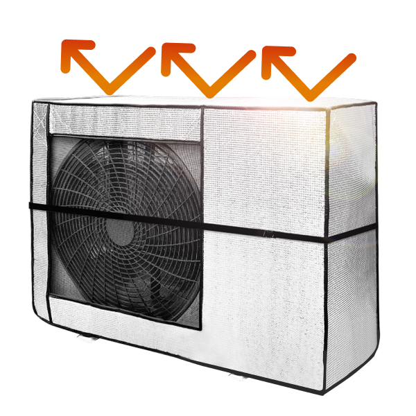ヒロ・コーポレーション エアコン 室外機カバー アルミ メッシュ