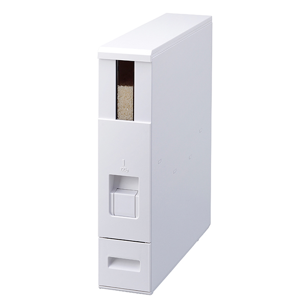 エムケー精工 スリム 米びつ 6kg 小型 幅10cm 計量米びつ 鋼板製 サビ