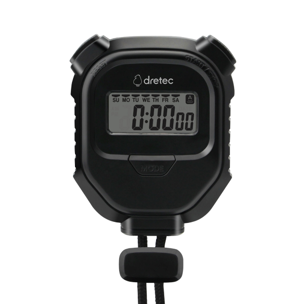 ドリテック ストップウォッチ タイマー 公式 時計 1/100秒 スプリット